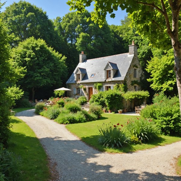 Où peut-on louer une maison de vacances en Bretagne avec des ateliers de cuisine et des balades en forêt?